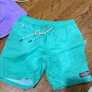 Vineyard Vines Teal Swim Shorts with Drawstring